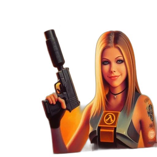 weapon, concept art, photorealistic, pixel art transparent PNG cut-out