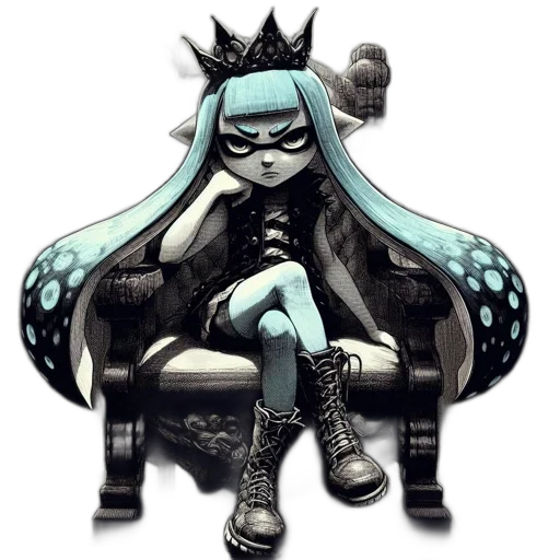 crown, dress, staff, concept art transparent PNG cut-out