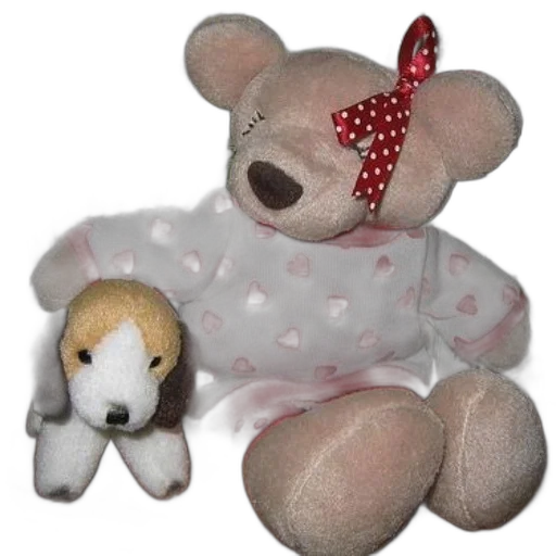 3d render, teddy, bear, wearing transparent PNG cut-out