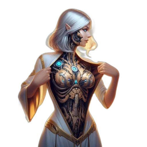 robot, dress, jewelry, mask transparent PNG cut-out