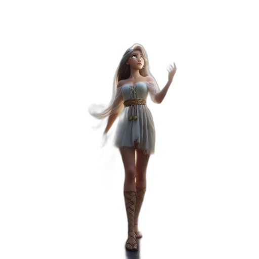 dress, concept art, 3d render, fantasy art transparent PNG cut-out