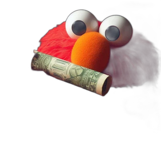 animal, 3d render, concept art, elmo transparent PNG cut-out