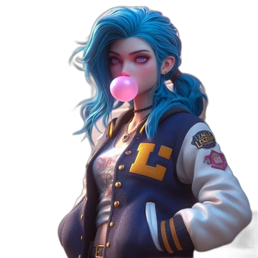 jacket, face, staff, weapon transparent PNG cut-out