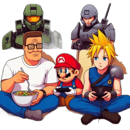 pixel art, concept art, comic book art, cartoon transparent PNG cut-out