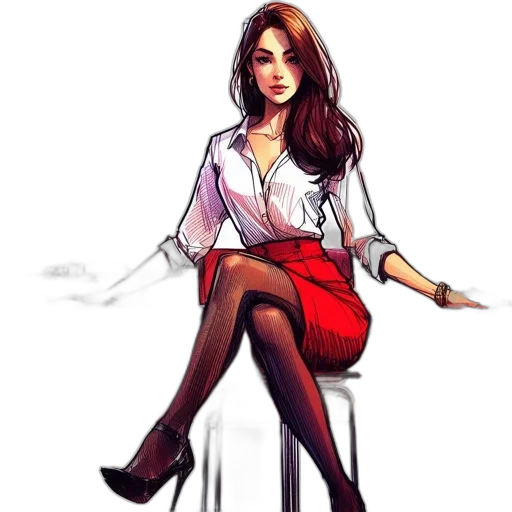 dress, staff, cartoon, fantasy art transparent PNG cut-out