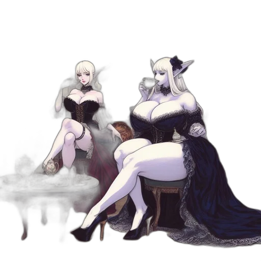dress, crown, concept art, fantasy art transparent PNG cut-out