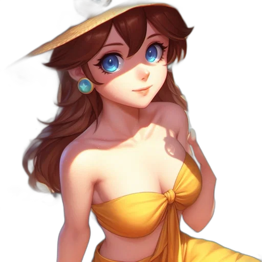 dress, hat, staff, crown transparent PNG cut-out