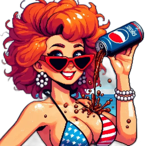 bottle, cartoon, pixel art, comic book art transparent PNG cut-out