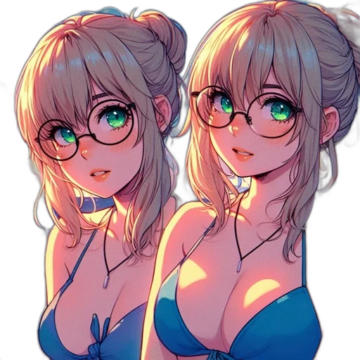 face, anime, cartoon, fantasy art transparent PNG cut-out
