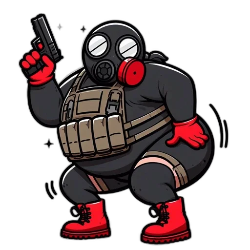 weapon, mask, jacket, creature transparent PNG cut-out