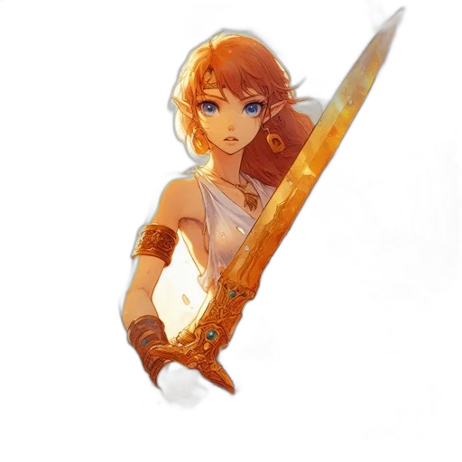 sword, weapon, staff, fantasy art transparent PNG cut-out