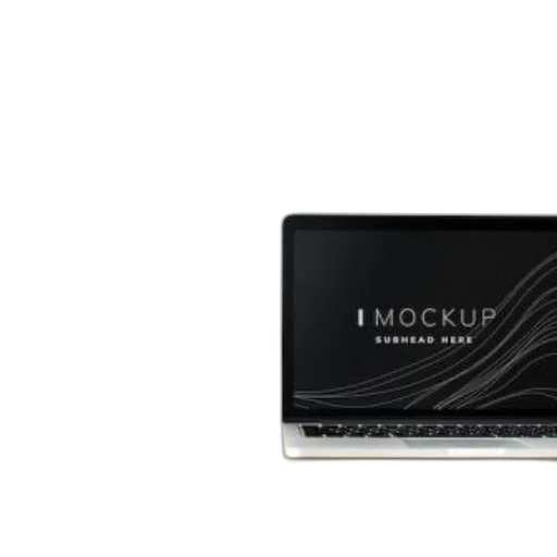 monochrome, modern, laptop, mockup transparent PNG cut-out