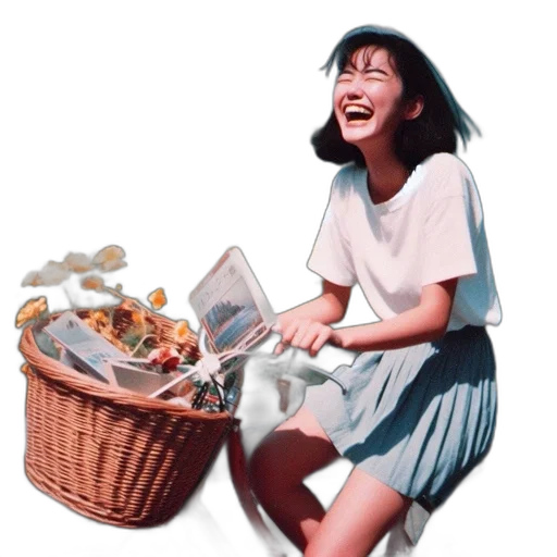 food, furniture, vaporwave, photorealistic transparent PNG cut-out