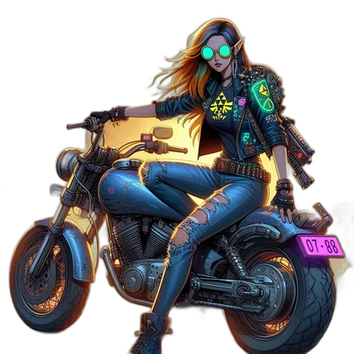 jacket, comic book art, cyberpunk, concept art transparent PNG cut-out