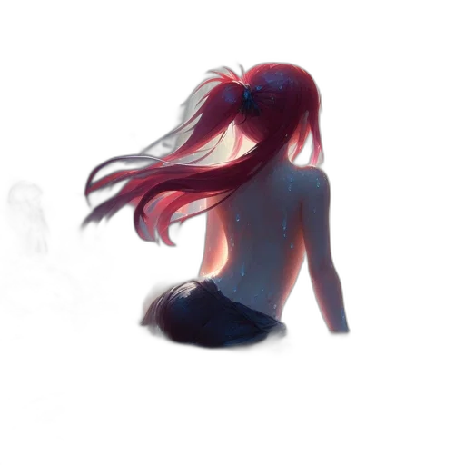 dress, hair, mask, creature transparent PNG cut-out