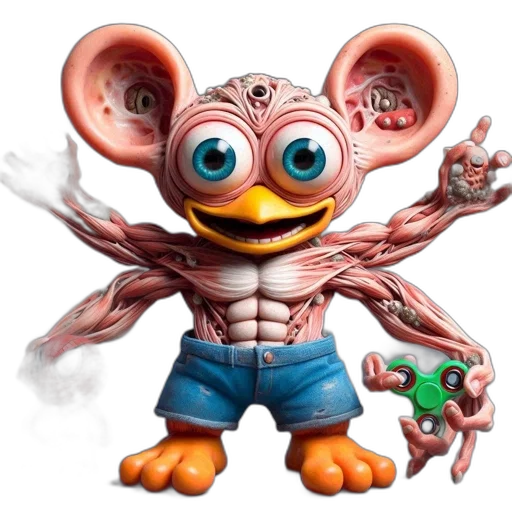 creature, animal, concept art, 3d render transparent PNG cut-out