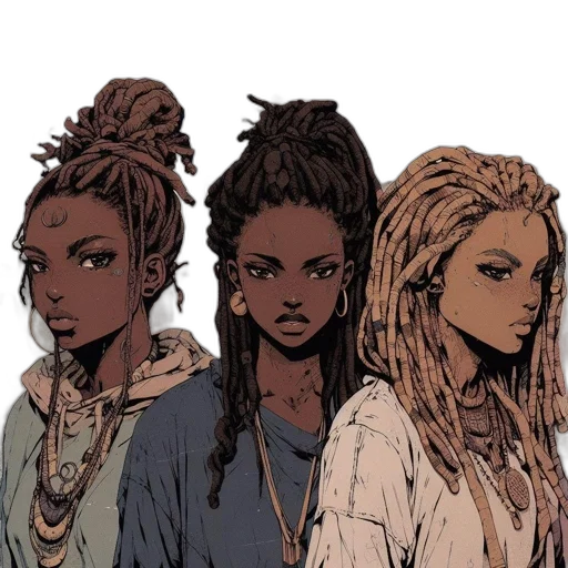 hair, crown, comic book art, concept art transparent PNG cut-out