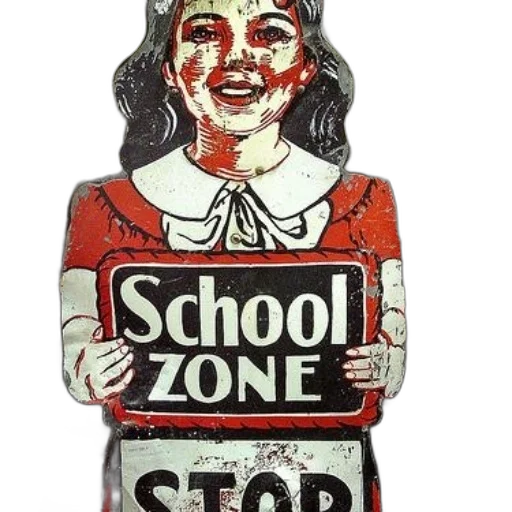 vintage-style, sign, depicts, girl transparent PNG cut-out