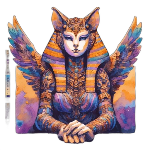 fantasy art, concept art, watercolor, pixel art transparent PNG cut-out