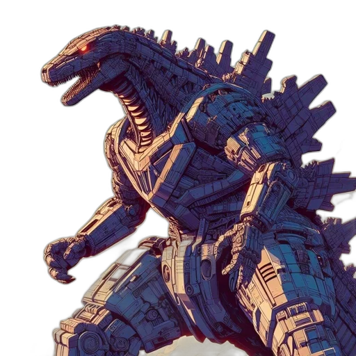 dragon, creature, animal, robot transparent PNG cut-out