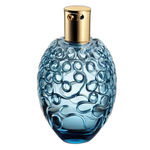 bottle, jewelry, crown, photorealistic transparent PNG cut-out