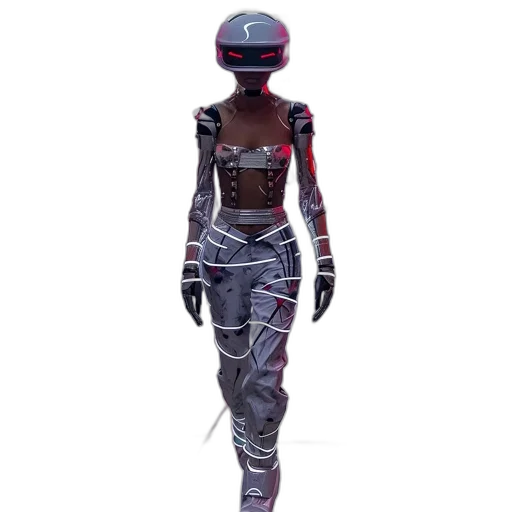 robot, jacket, cyberpunk, concept art transparent PNG cut-out