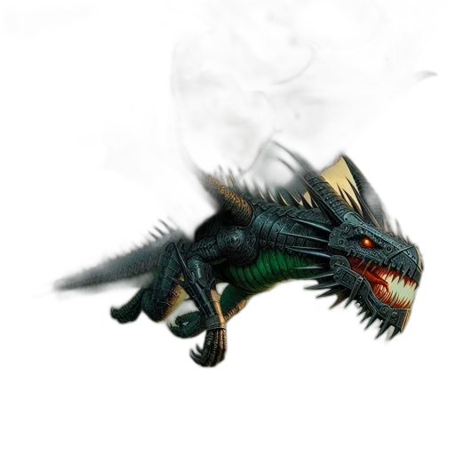 dragon, creature, staff, animal transparent PNG cut-out
