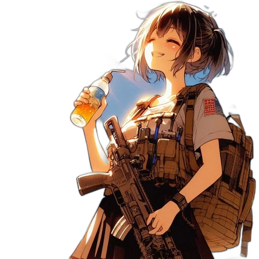 weapon, bottle, dress, jacket transparent PNG cut-out