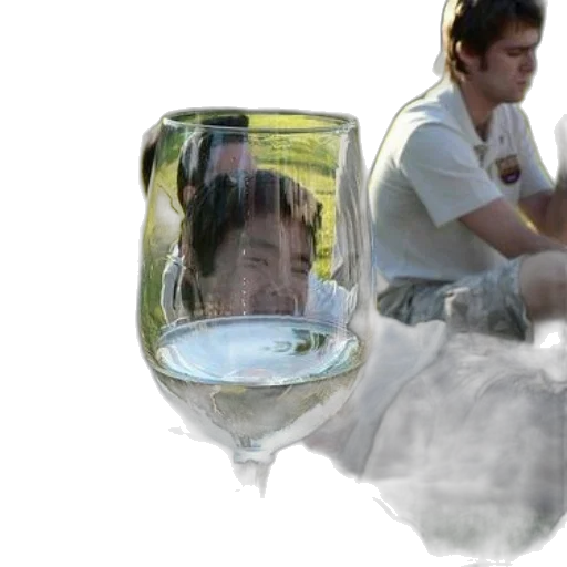 bottle, face, mask, photorealistic transparent PNG cut-out