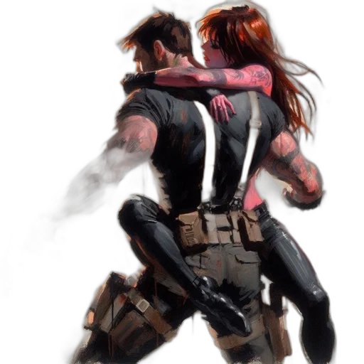 concept art, cyberpunk, comic book art, fantasy art transparent PNG cut-out