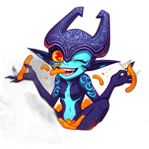 dragon, staff, creature, mask transparent PNG cut-out