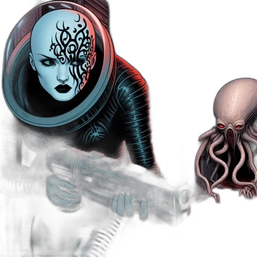 concept art, 3d render, comic book art, fantasy art transparent PNG cut-out