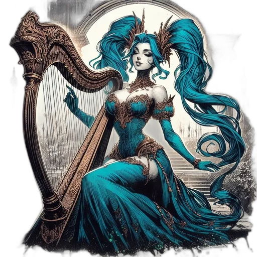 dress, fantasy art, comic book art, concept art transparent PNG cut-out