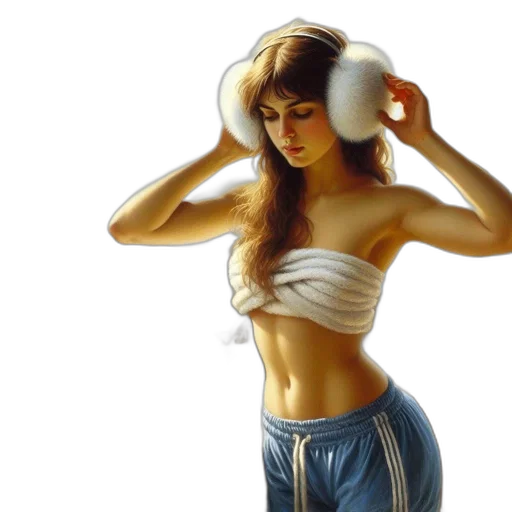 hat, photorealistic, oil painting, concept art transparent PNG cut-out