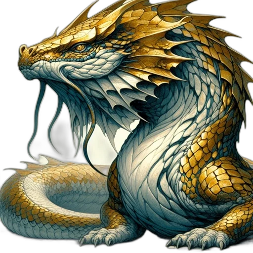 dragon, creature, animal, staff transparent PNG cut-out