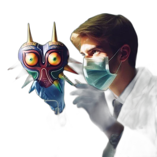 mask, robot, creature, staff transparent PNG cut-out
