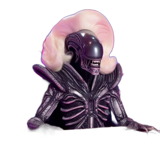 creature, robot, mask, hair transparent PNG cut-out