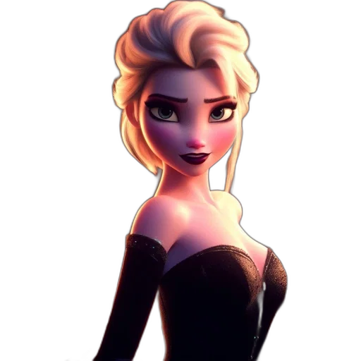 dress, crown, face, cartoon transparent PNG cut-out