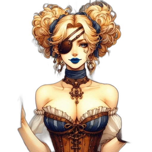 dress, crown, jewelry, staff transparent PNG cut-out