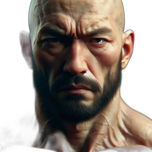 face, photorealistic, concept art, comic book art transparent PNG cut-out