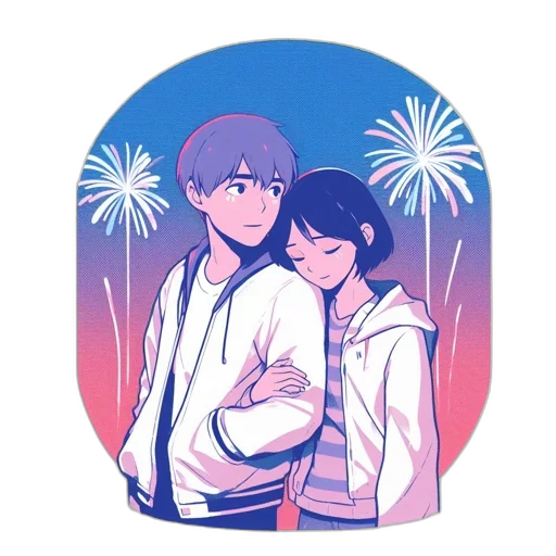 jacket, umbrella, vaporwave, anime transparent PNG cut-out