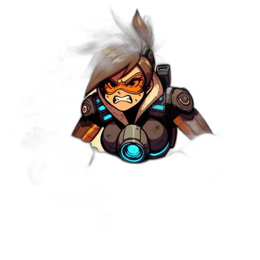 weapon, staff, robot, face transparent PNG cut-out