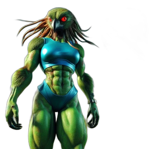 creature, concept art, comic book art, 3d render transparent PNG cut-out