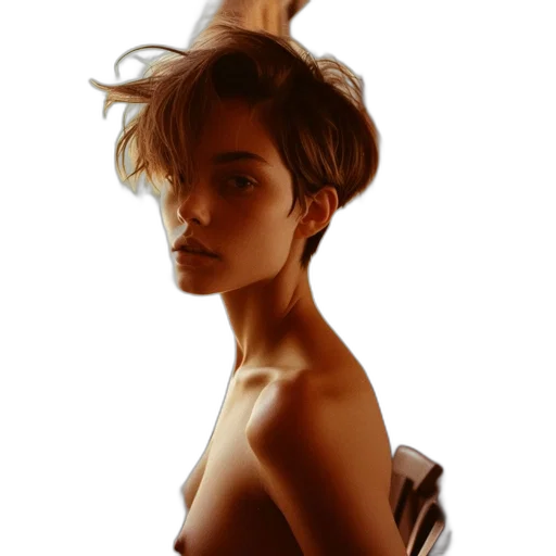 hair, face, dress, crown transparent PNG cut-out