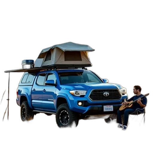 car, blue, toyota, truck transparent PNG cut-out