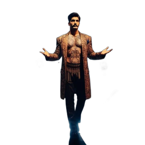 jacket, staff, animal, creature transparent PNG cut-out