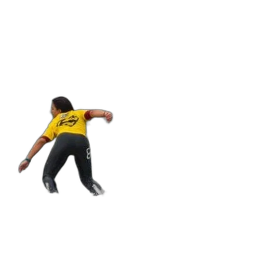 3d render, surfer, yellow, shirt transparent PNG cut-out