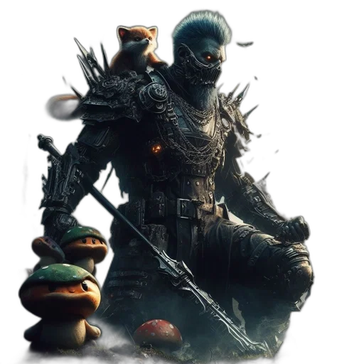 dragon, sword, creature, concept art transparent PNG cut-out