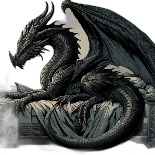 dragon, creature, animal, sword transparent PNG cut-out
