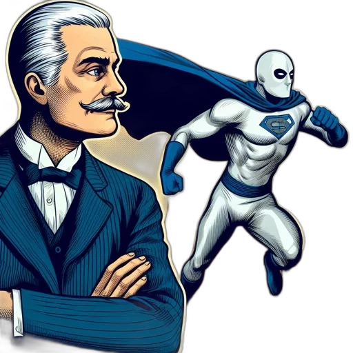 comic book art, cartoon, concept art, older transparent PNG cut-out